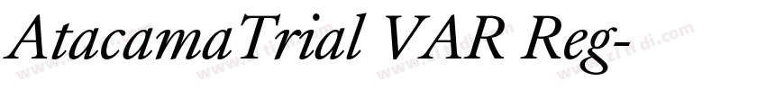 AtacamaTrial VAR Reg字体转换